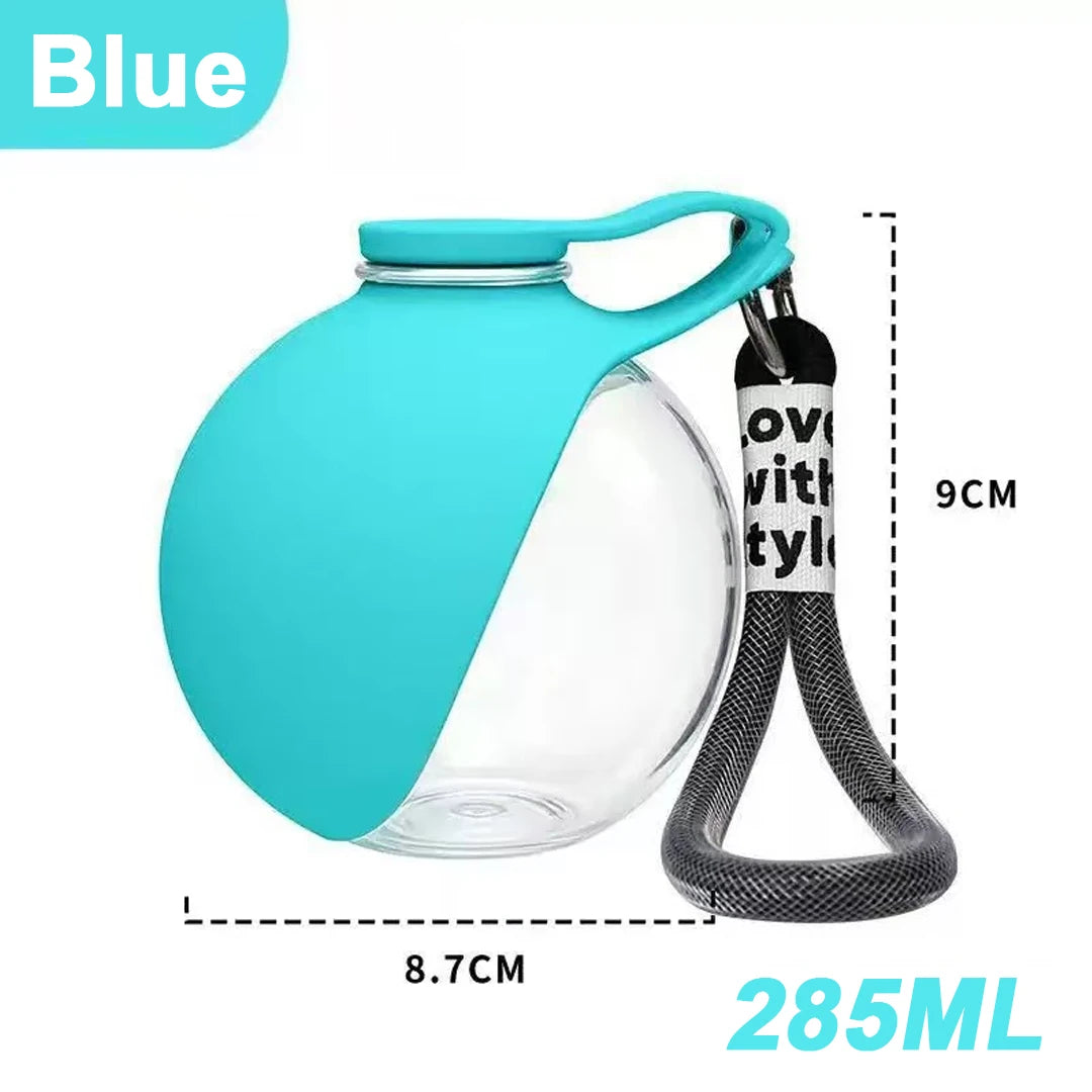 2In1 Pet Dog Water Bottle Built in Collapsible Bowl Outdoor Travel Walking Hiking Water Feeder for Small Dogs Puppies