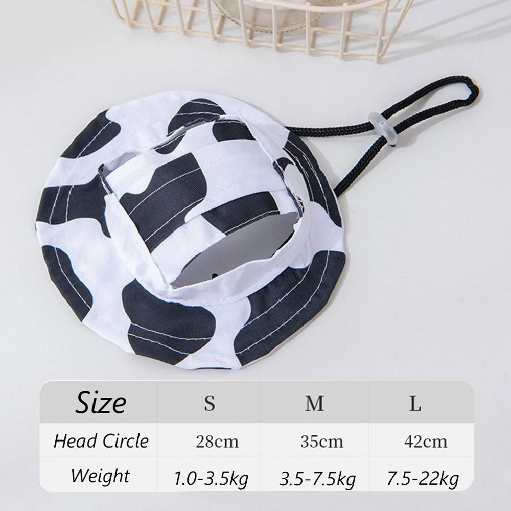 Cute Print Dog Hat for Small Medium Dogs Adjustable Pet Cap Puppy Pug Corgi Dachshund Hats Mascotas Perros Accessories